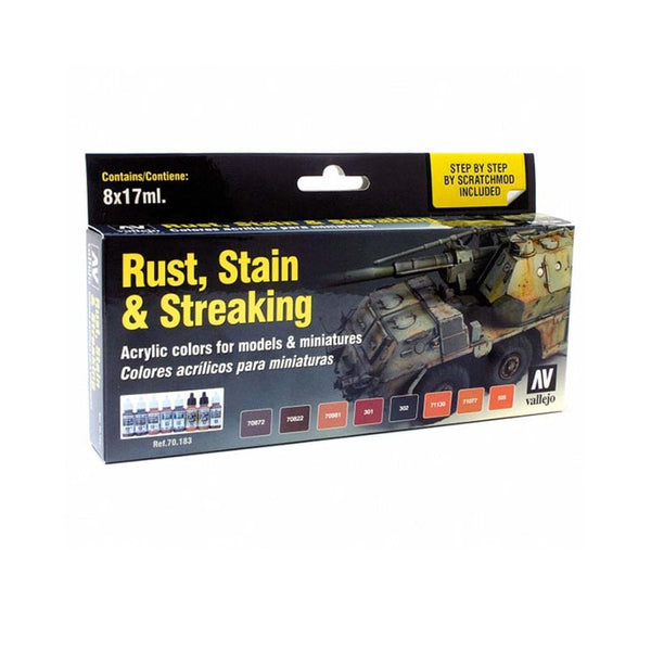 Vallejo Model Color Set - Rust, Stains and Streaking (x8)