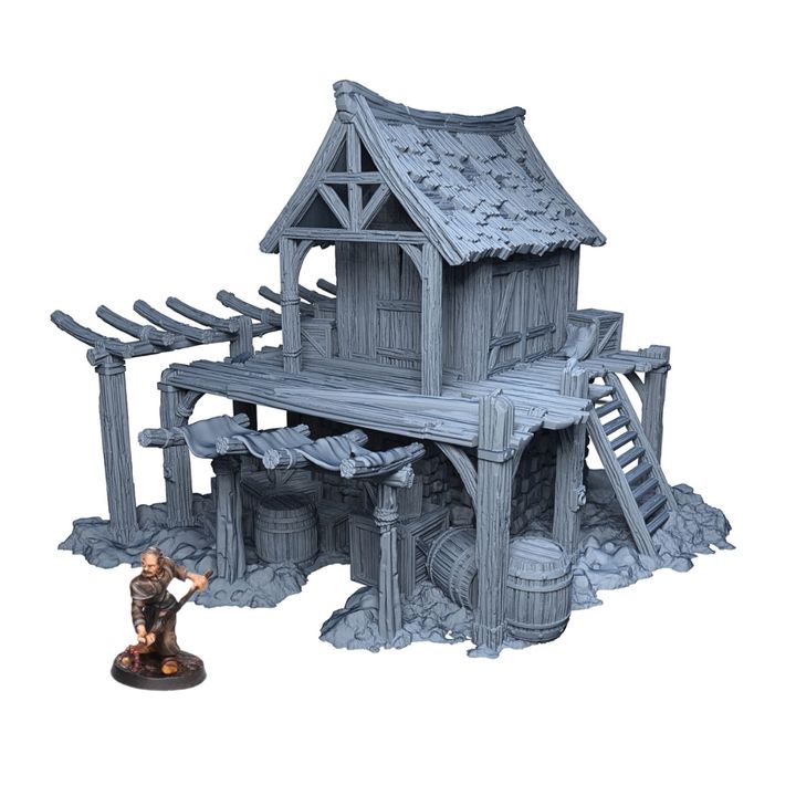 Ruined Food Storage - 28mm DND/Wargame/RPG Terrain