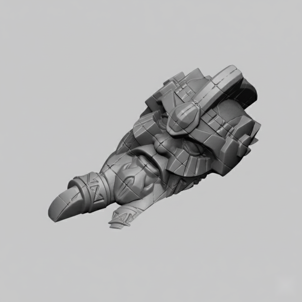 Dwarven Statue Head - 28mm DND/Wargame/RPG Terrain
