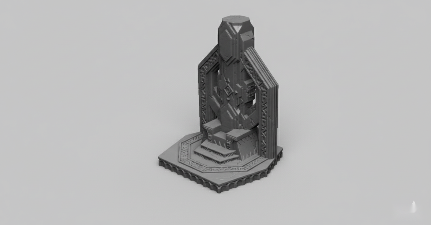 Dwarven Throne B - 28mm DND/Wargame/RPG Terrain