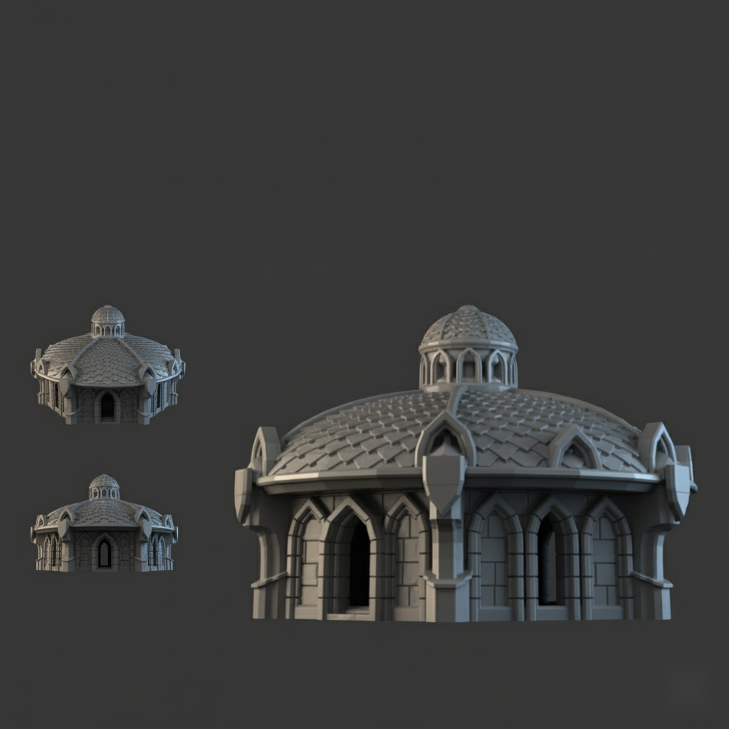 Lost City Building 1 - 28mm DND/Wargame/RPG Terrain