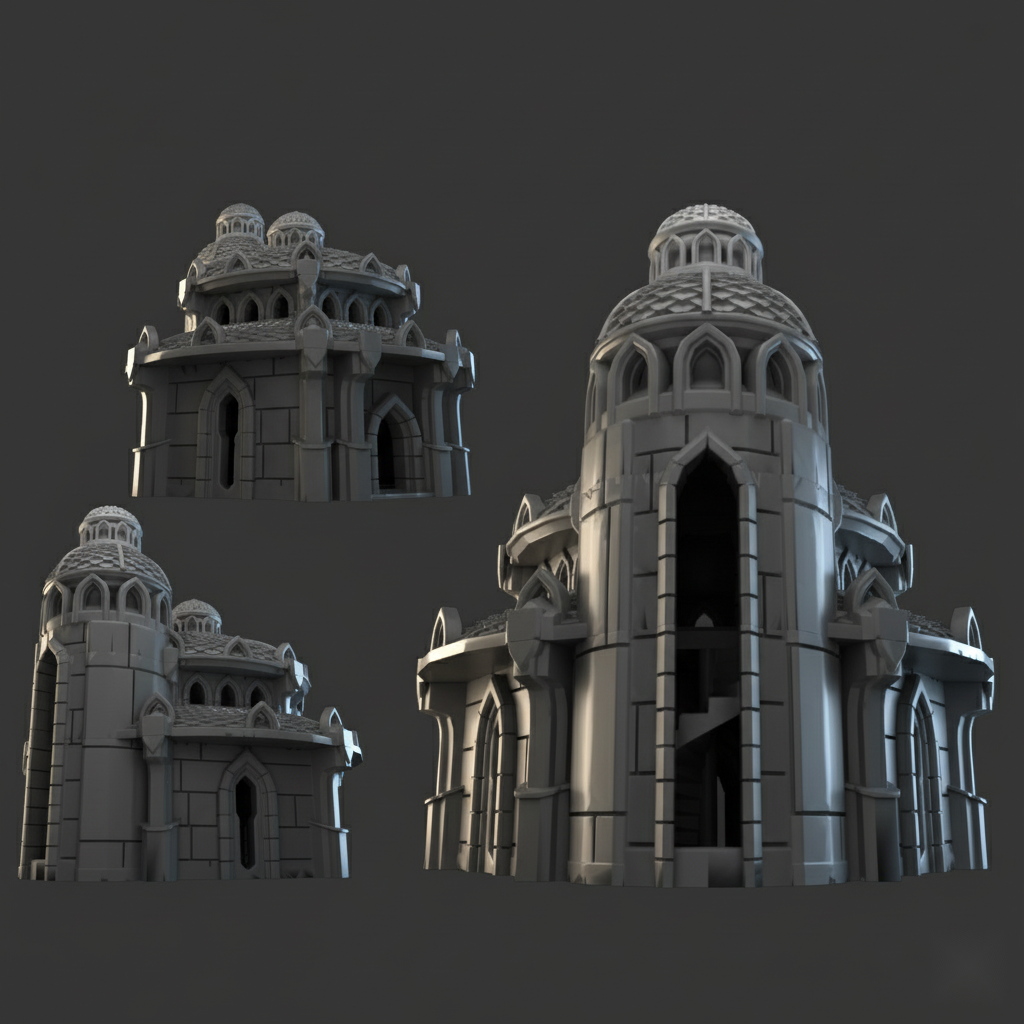 Lost City Building 2 - 28mm DND/Wargame/RPG Terrain