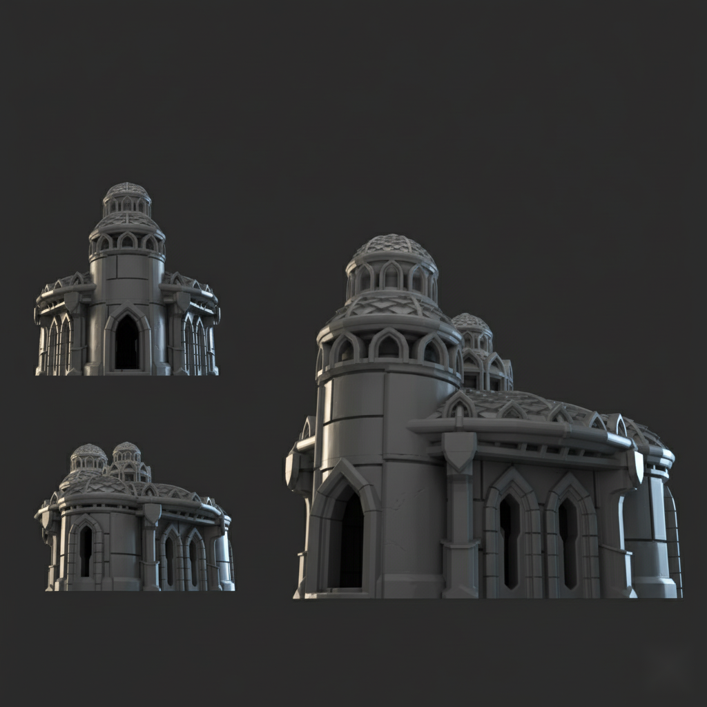 Lost City Building 3 - 28mm DND/Wargame/RPG Terrain