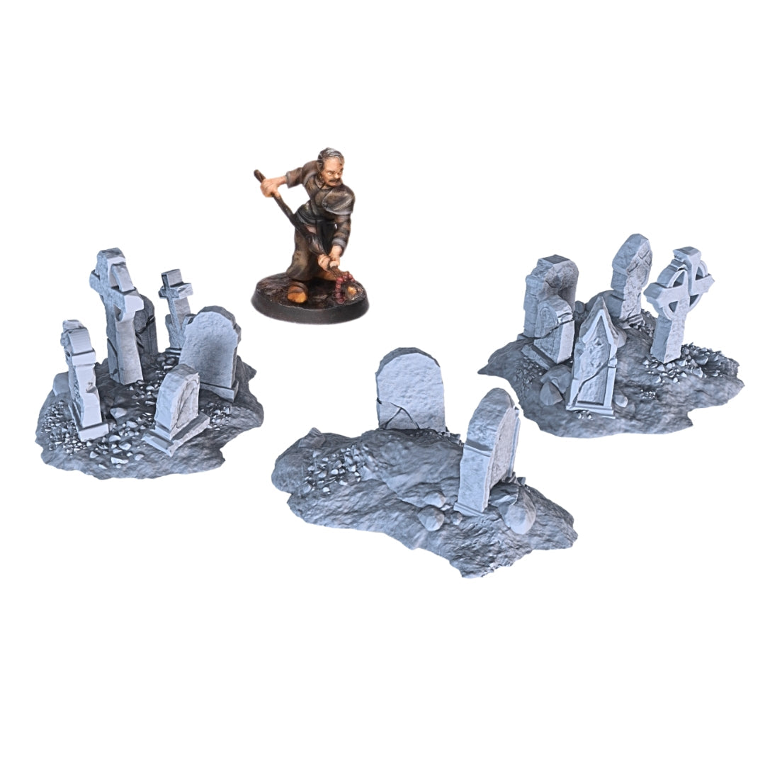 Gravestone Set - 28mm DND/Wargame/RPG Terrain