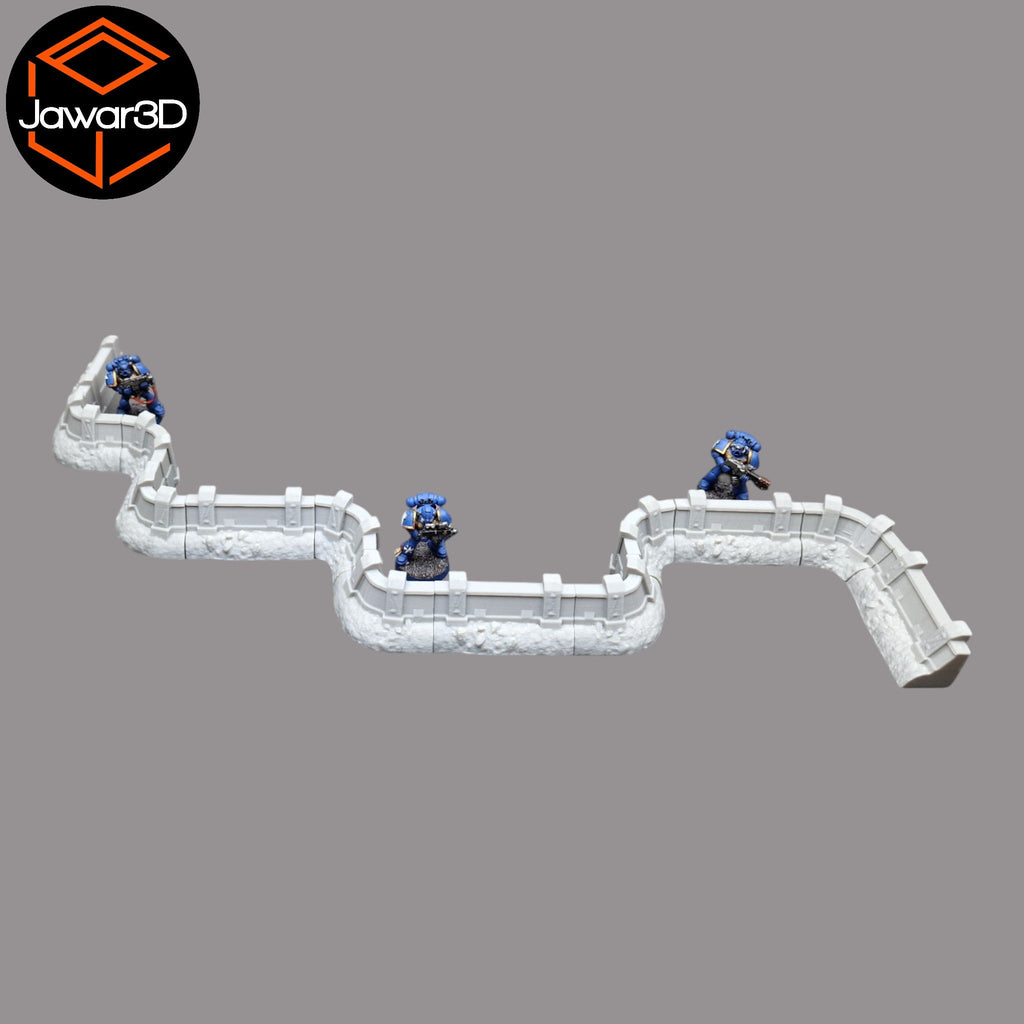 Emplacement Walls -28mm Wargaming Scatter Terrain Scenery Tabletop Miniature