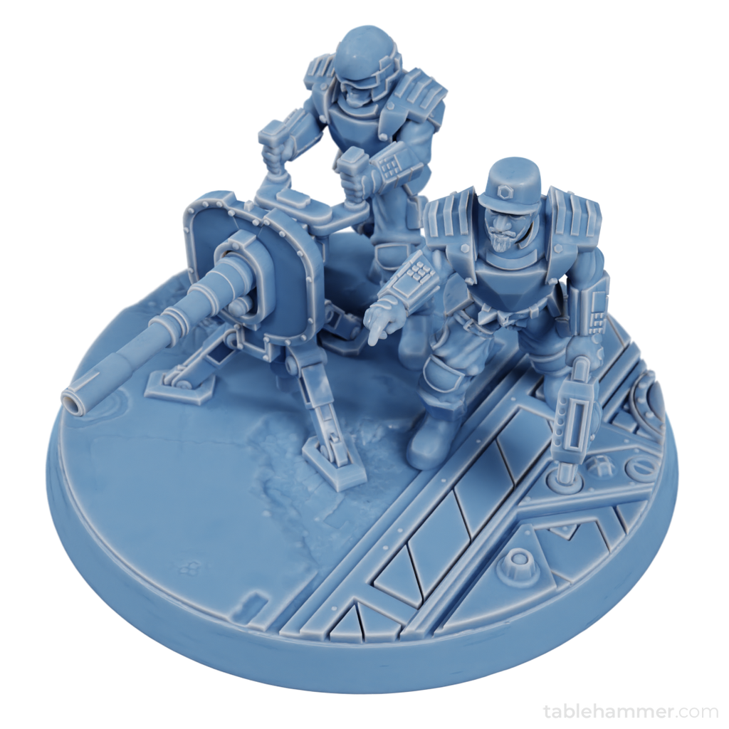 Factory Guard Heavy Cannon - human heavy weapon team (Accell Union)