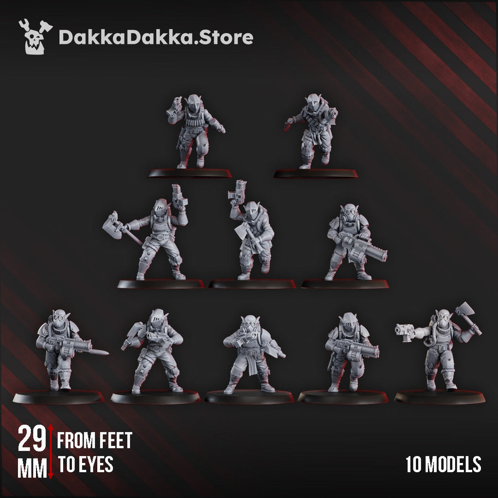 Gorggrot Tactic Squad Miniatures | Grimdark Miniature | DakkaDakka
