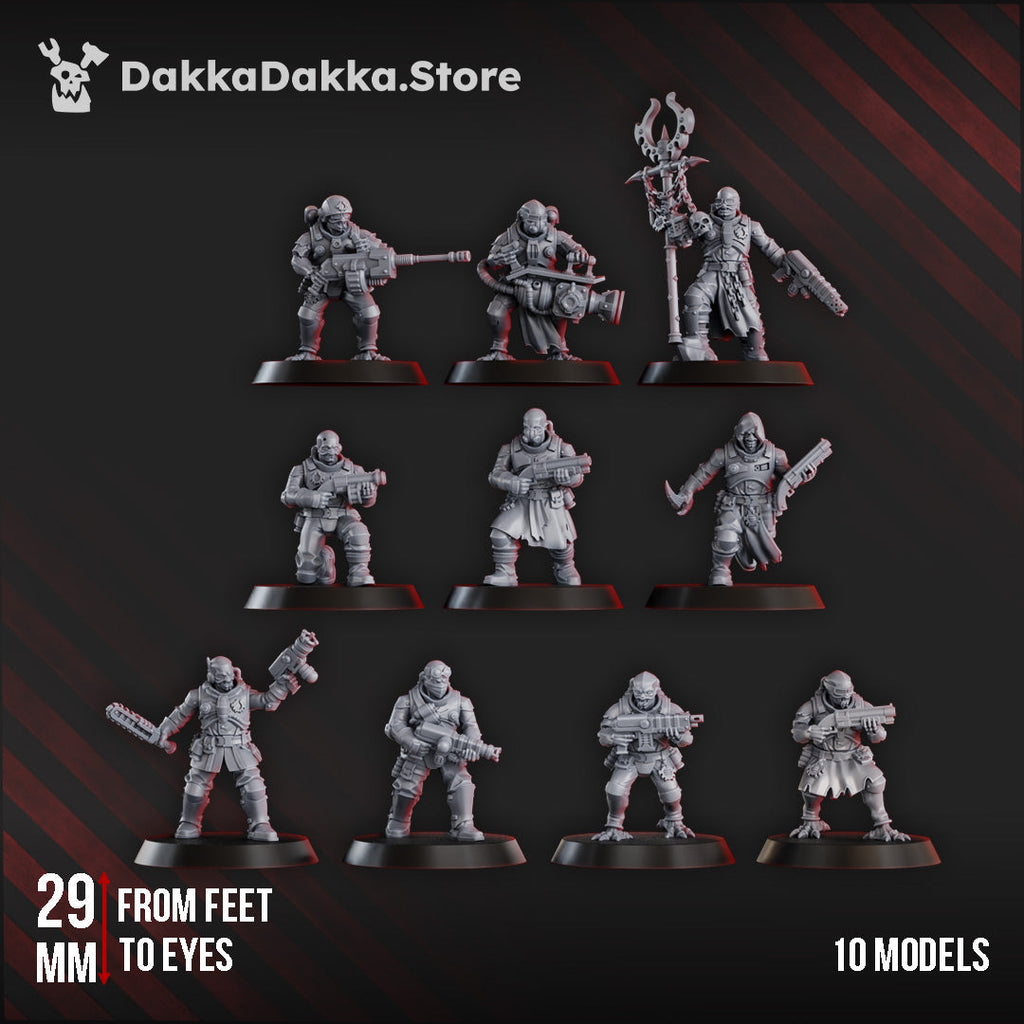 Liquidation Team of the Cosmic Harvester Miniatures | Grimdark Proxy Miniature | DakkaDakka