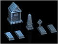 Graveyard Set - 28mm DND/Wargame/RPG Terrain