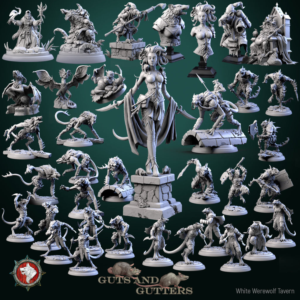 Dungeons and Dragons Models - Guts and gutters - Set by White Werewolf Tavern