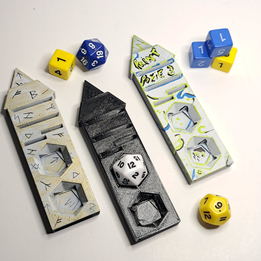 Kill Team Wound Marker set of 4 - 2 Dice generic (Black)