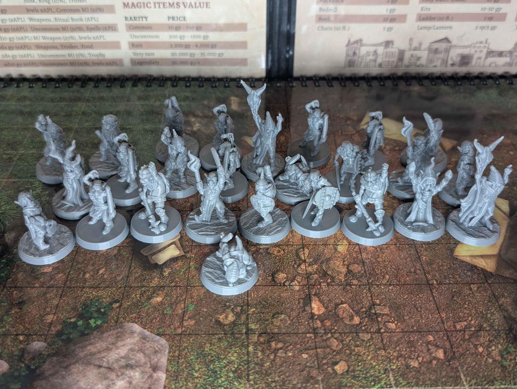 26 Goblin Miniatures for Dungeons and Dragons, Pathfinder and TTRPG