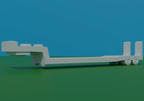 Z Gauge (1:220) 48 foot flat low loader trailer