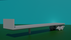 Z Gauge (1:220) 48 foot flat bed trailer