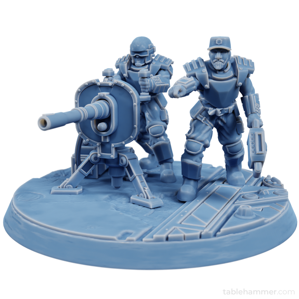 Factory Guard Heavy Cannon - human heavy weapon team (Accell Union)