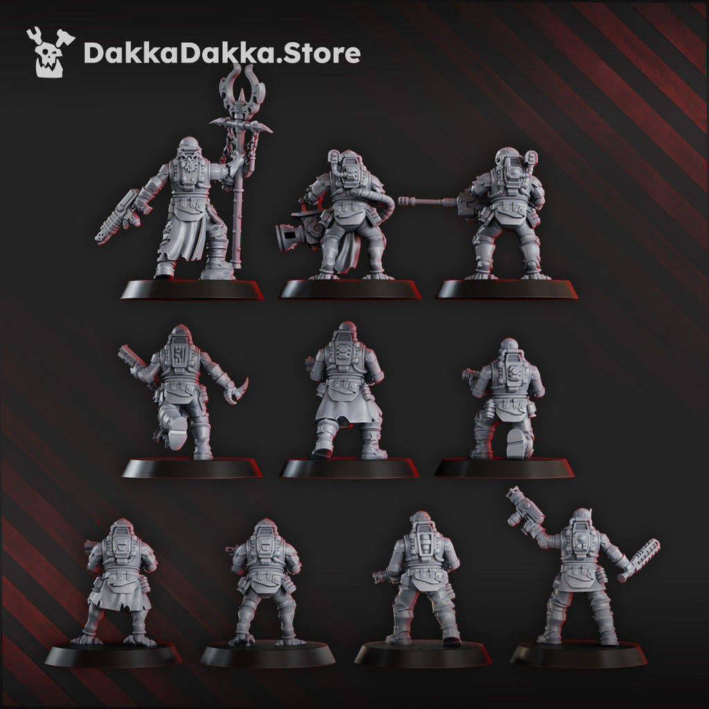 Liquidation Team of the Cosmic Harvester Miniatures | Grimdark Proxy Miniature | DakkaDakka