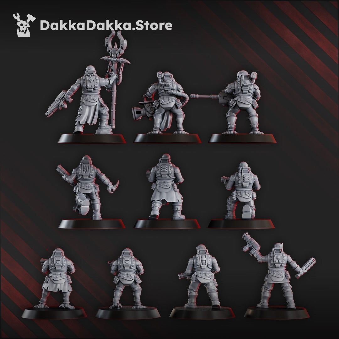 Liquidation Team of the Cosmic Harvester Miniatures | Grimdark Proxy Miniature | DakkaDakka