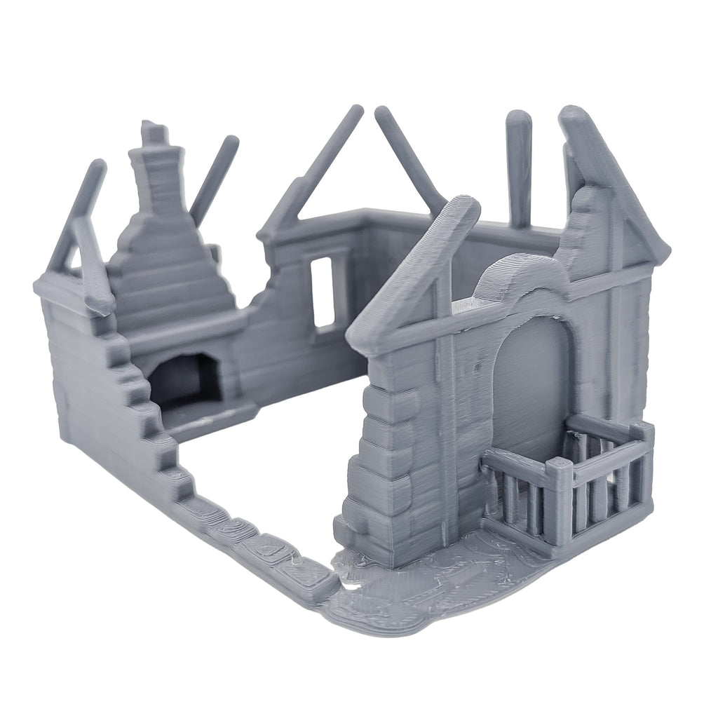 28mm Fantasy Village Buildings | DND RPG Scatter Terrain for Wargames