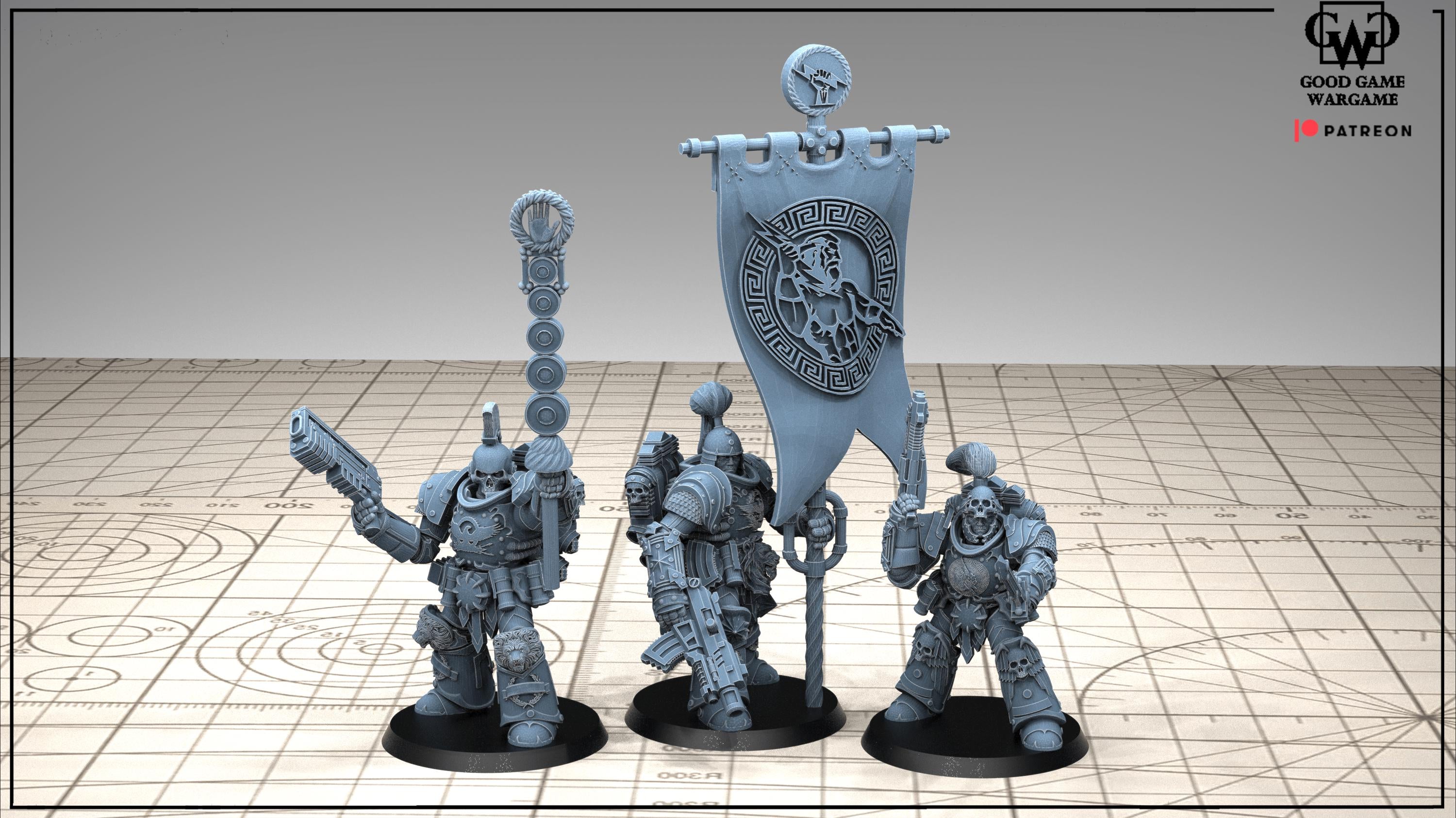 Tonantis Warrior HQ Thunder Warriors SQ Melee Unit by GGW (5 figures supplied) part built