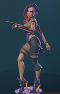 Cyberpunk Girl Blossom | Pin-Up Statue Fan Art Miniature Unpainted | Dinamuu3D