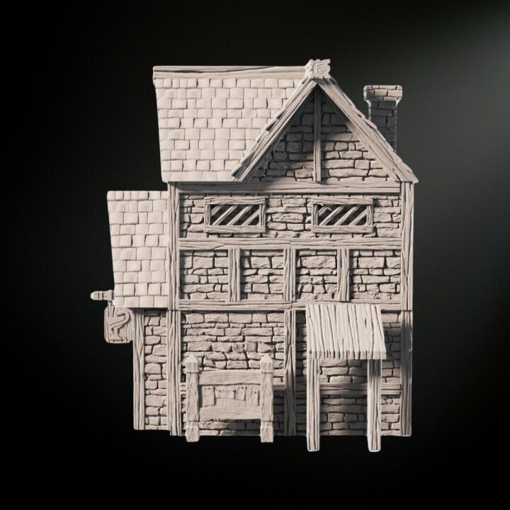 Medieval Scenery - Apothecary House 28mm DND/Wargame/RPG Terrain
