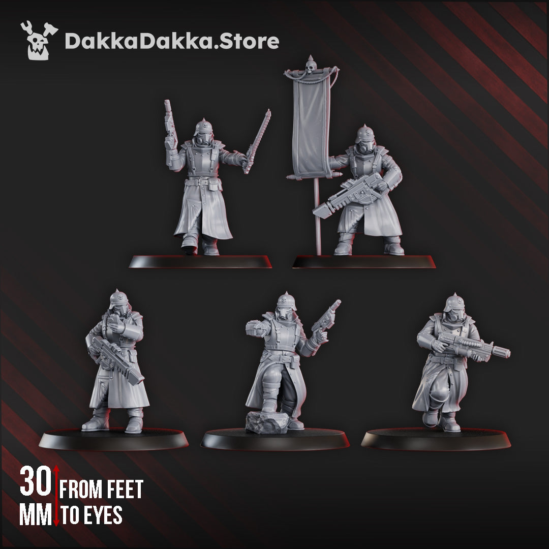 2nd Death Division Command Squad Miniatures | Imperial Soldiers | DakkaDakka