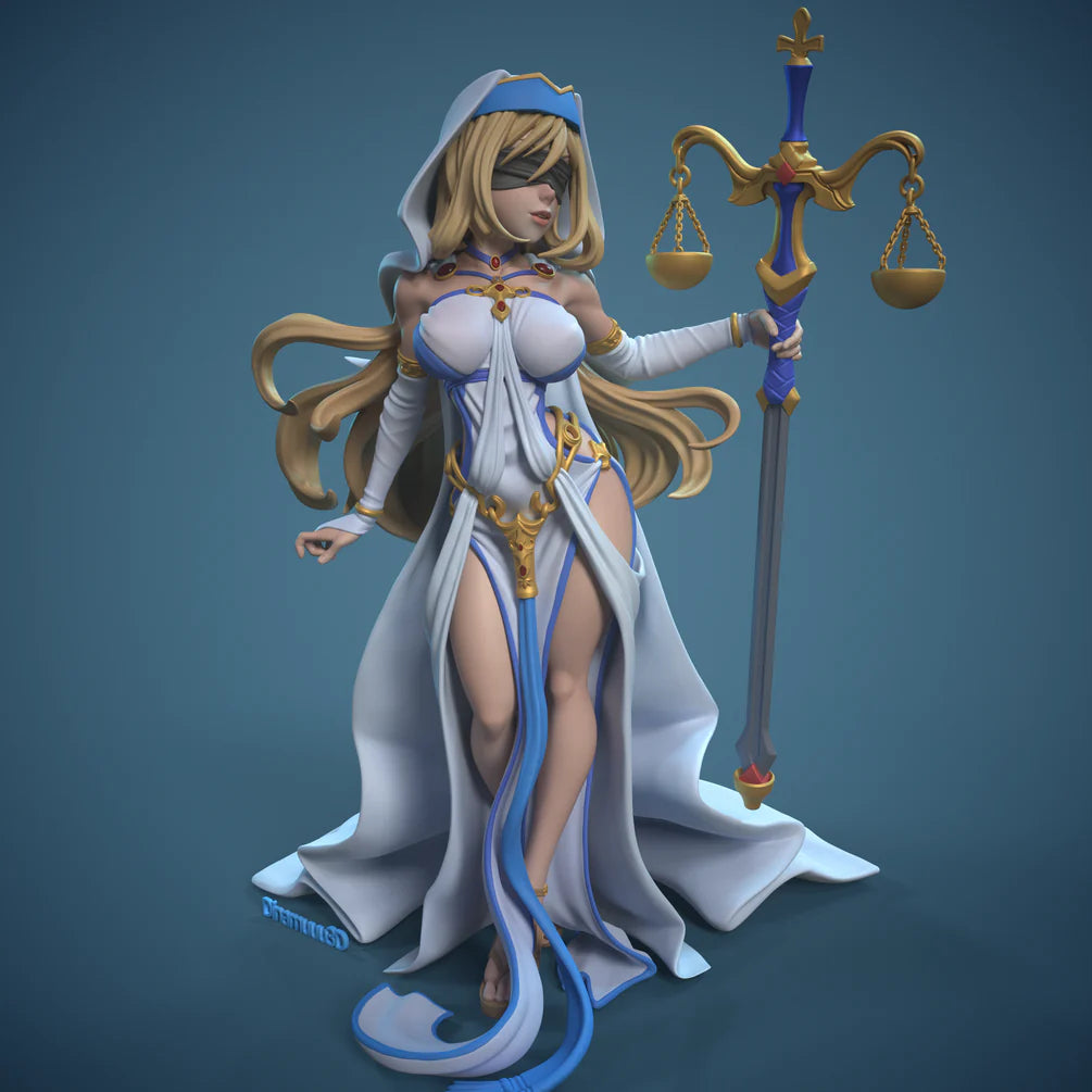 Sword Maiden | Pin-Up Statue Fan Art Miniature Unpainted | Dinamuu3D