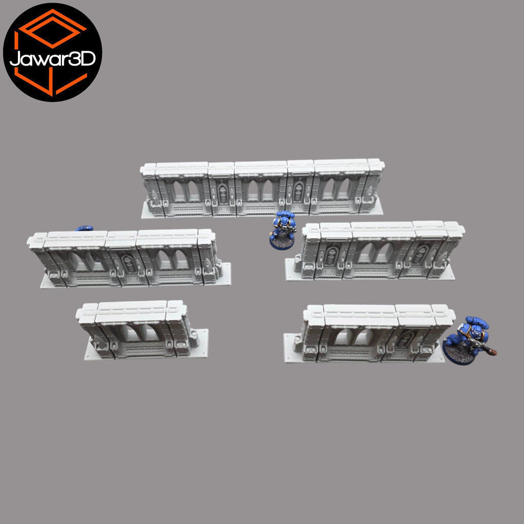 Modular Gothic Walls - 28mm Wargaming Scatter Terrain Scenery Tabletop Miniature