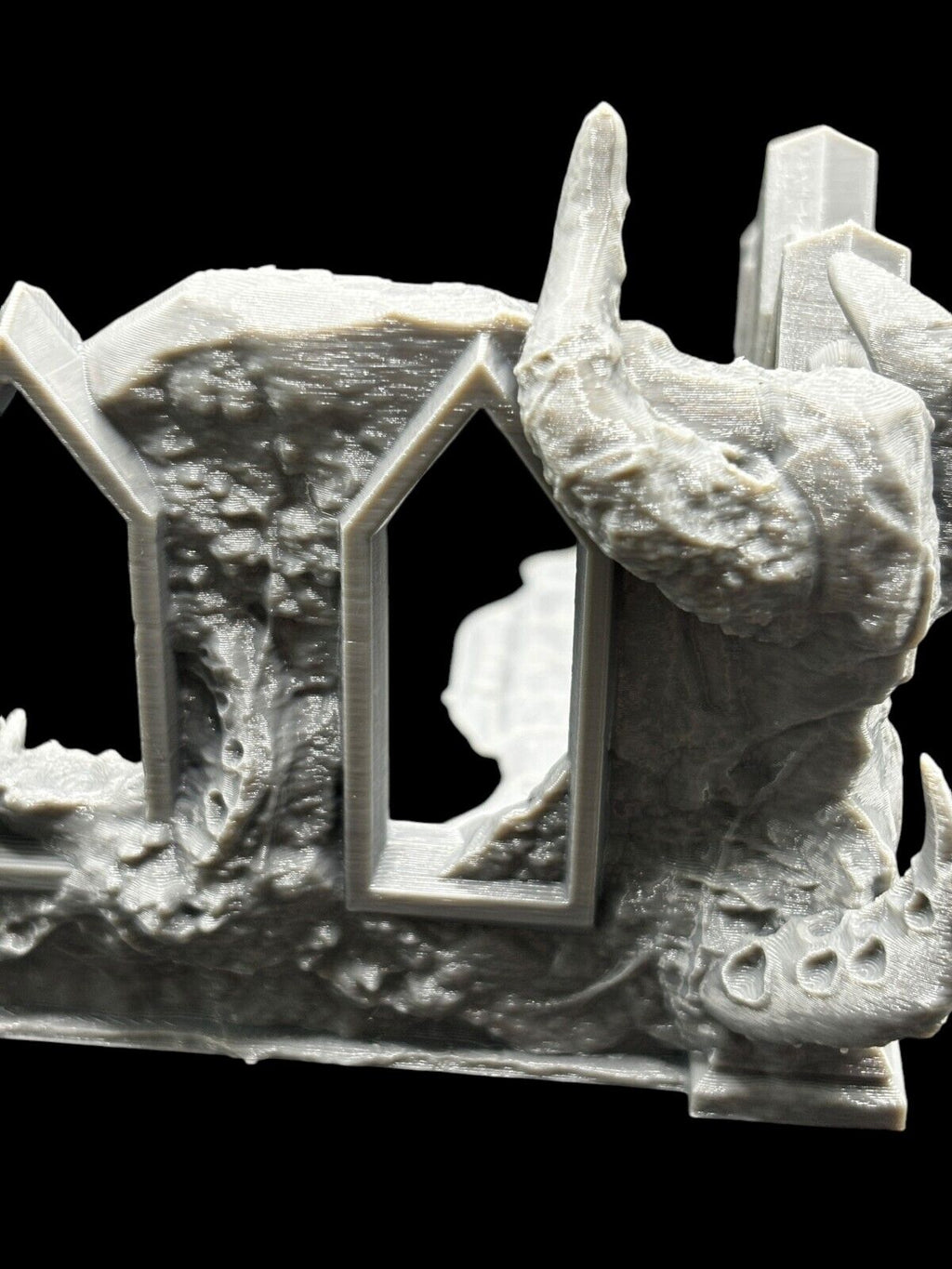 Medium Infected Ruins Terrain Sci Fi Tabletop Scenery 3D Printed 2 pcs