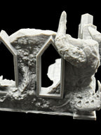 Medium Infected Ruins Terrain Sci Fi Tabletop Scenery 3D Printed 2 pcs