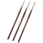 Kolinsky Sable Fine Detail Paint Brushes - 3pcs Detail Paint Brushes for Acrylic Watercor, Small Miniature Paint Brush Set Use for Warhammer,Mini Paints,Paint by Number,Figurine (00 0 1)