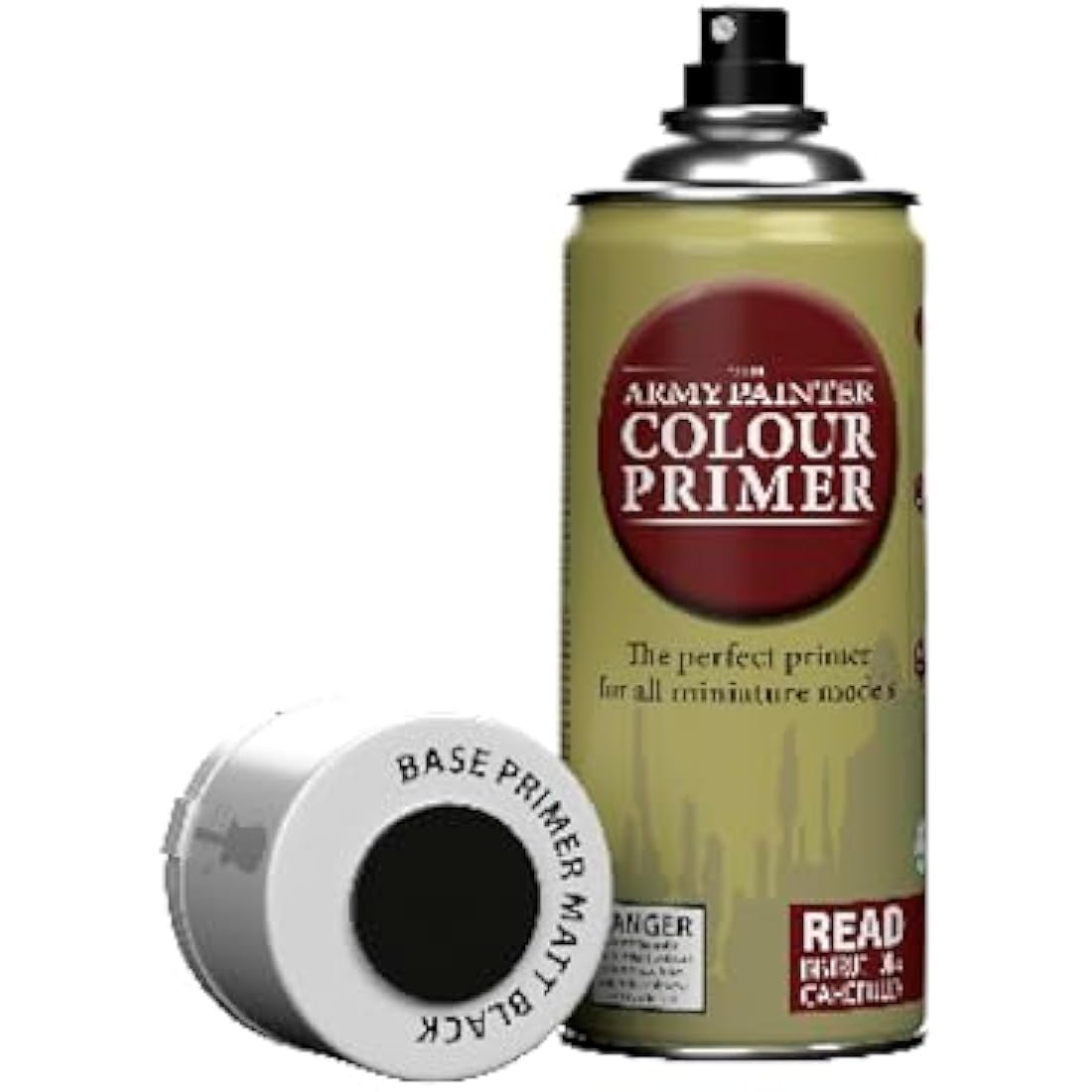 The Army Painter, Colour Primer Matt Black, 400 ml Acrylic Undercoat Spray Paint for Miniature Painting Color Primer for Wargames, DnD & Warhammer