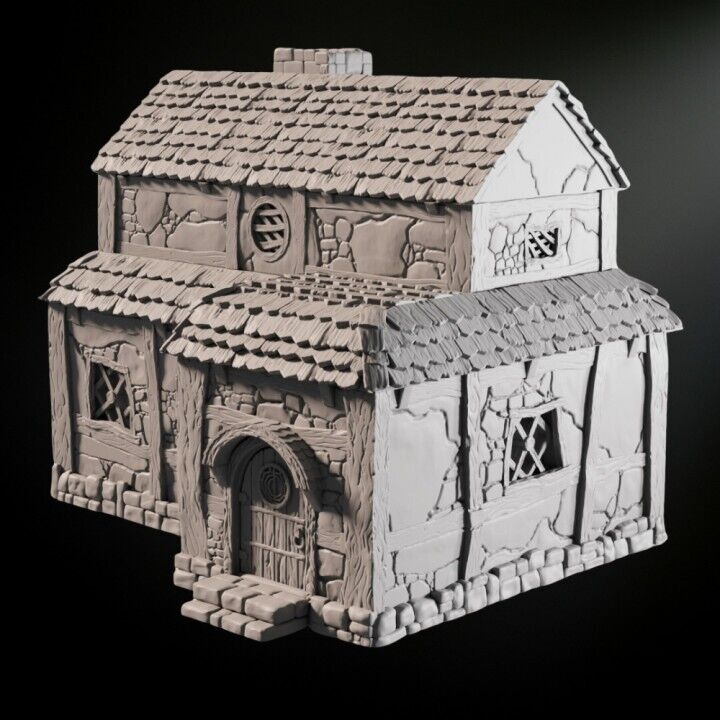 Medieval Scenery - Village House 28mm DND/Wargame/RPG Terrain