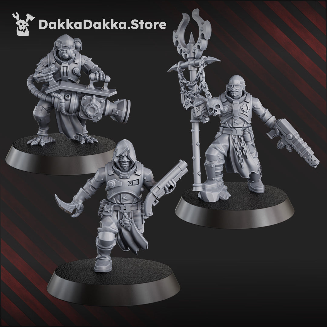 Liquidation Team of the Cosmic Harvester Miniatures | Grimdark Proxy Miniature | DakkaDakka