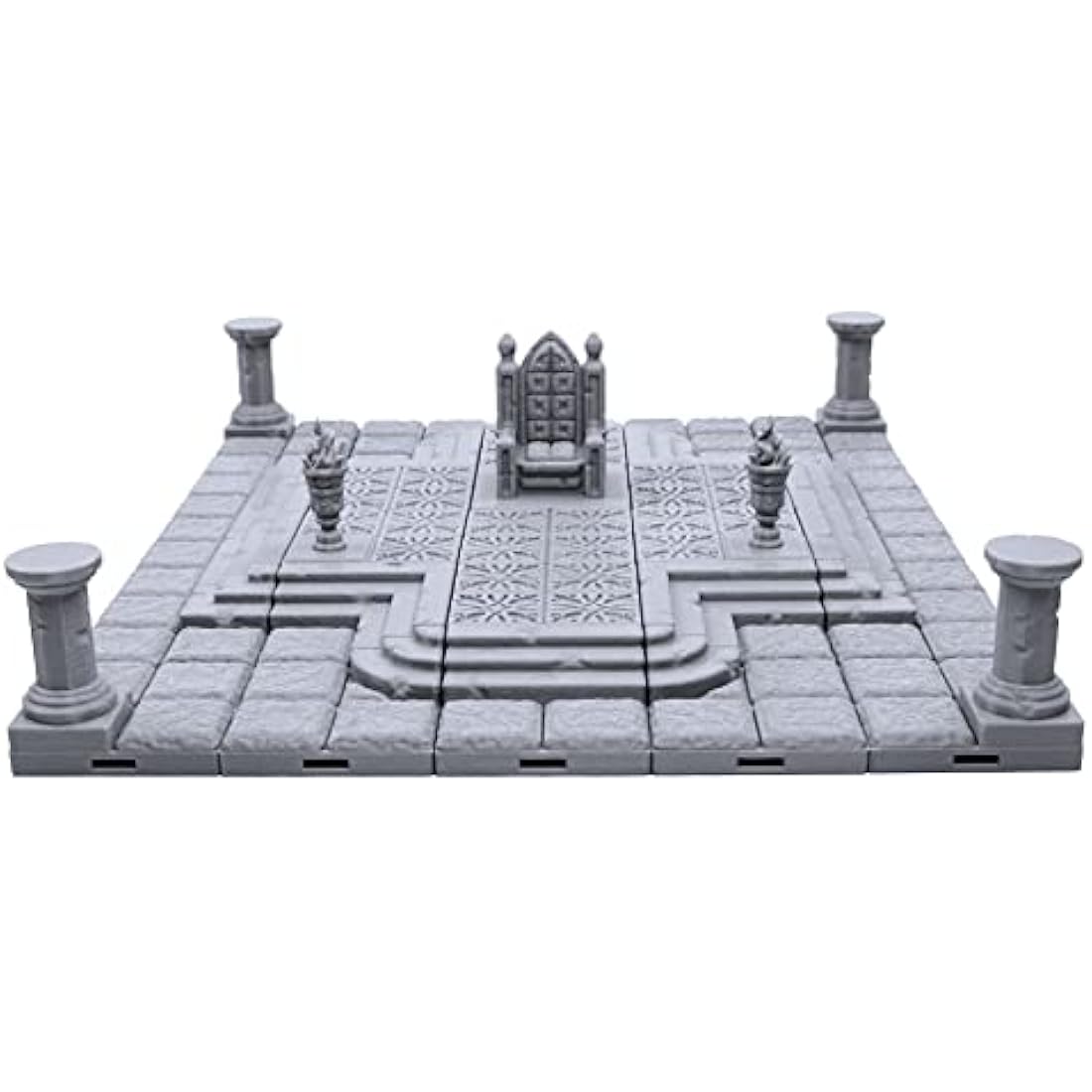 EnderToys Locking Dungeon Tiles - Throne Room, Terrain Scenery Tabletop 28mm Miniatures Role Playing Game, 3D Printed Paintable