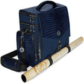 ENHANCE Collector's Edition RPG Adventurer's DND Bag - Dragon Hide Exterior Travel RPG Bag with Tabletop Miniatures Storage Vault, Mat Holder, DND Dice & Token Pockets, Fits 4-8 Books (Dragon Blue)