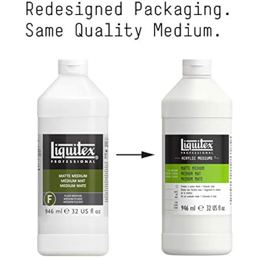 Liquitex Professional Matte Fluid Medium -,white, 946 ml