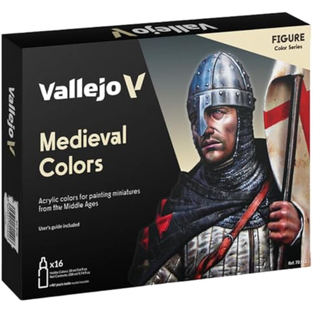 Vallejo Model Color Medieval Colors Acrylic Paint Set - Assorted Colours (Pack of 16),17 ml (Pack of 16)