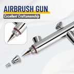 Fengda Airbrush FE-183K Precision Dual Action Airbrush Set for Gravity Feed with 3 Cup Sizes and 3 Nozzles (0.3, 0.5 and 0.8mm)