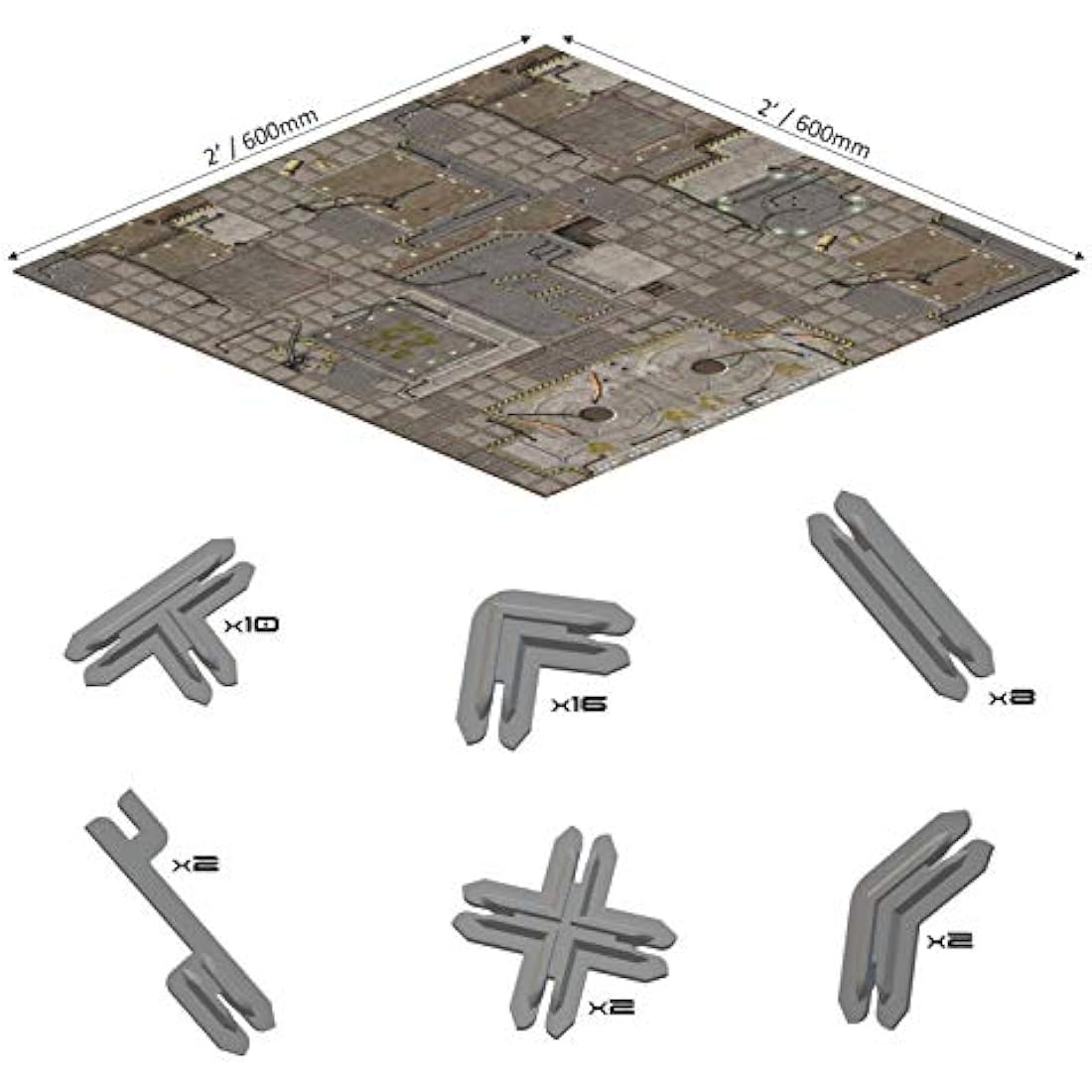 Battle Systems Sci-Fi Terrain 28mm Modular 3D Space Terrain - Perfect Age 14+ for Wargaming and Roleplaying Tabletop Games - Full Colour Printed 3D Multi Level Building Models (Cyberpunk Core Set)