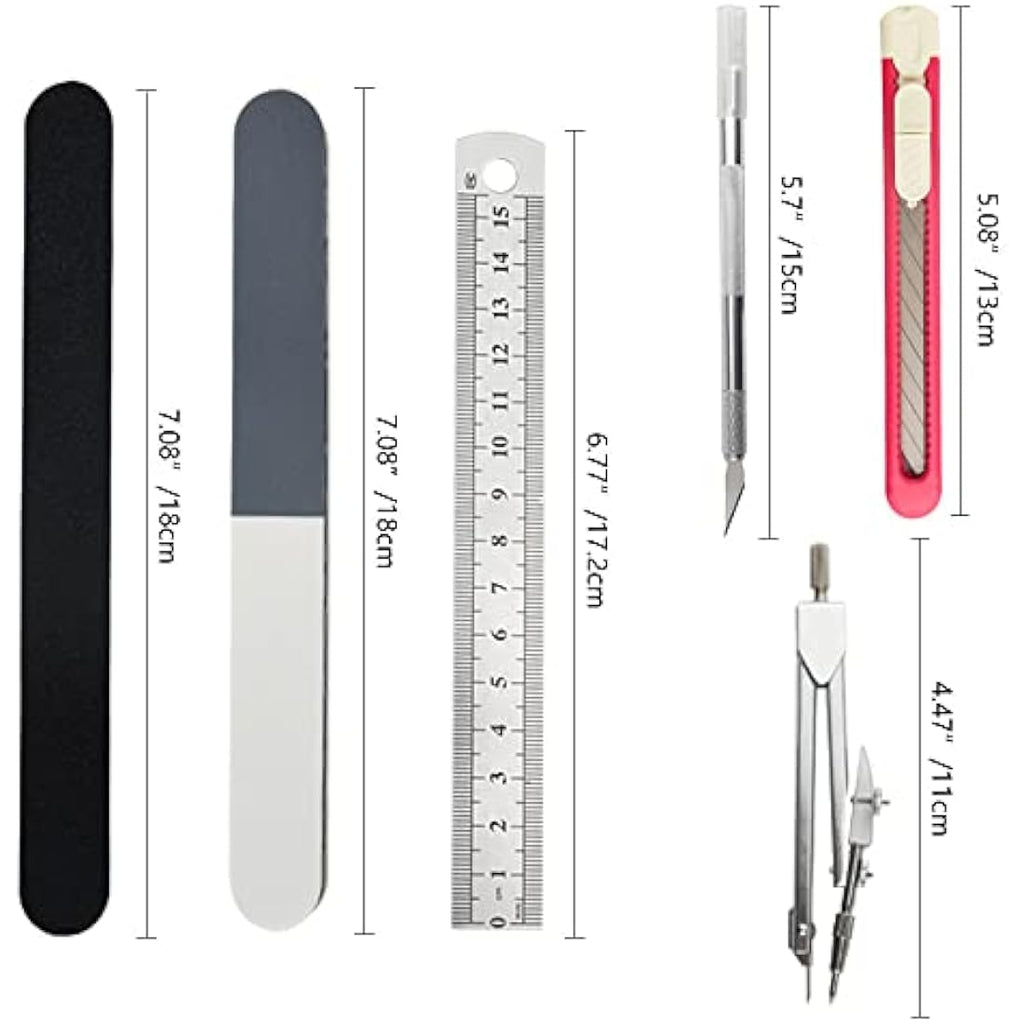 WMYCONGCONG 62 PCS Gundam Model Tools Kit Modeler Basic Tools Hobby Building Tools Kit for Buildings Cars Airplanes Model Assemble Building Repairing and Fixing