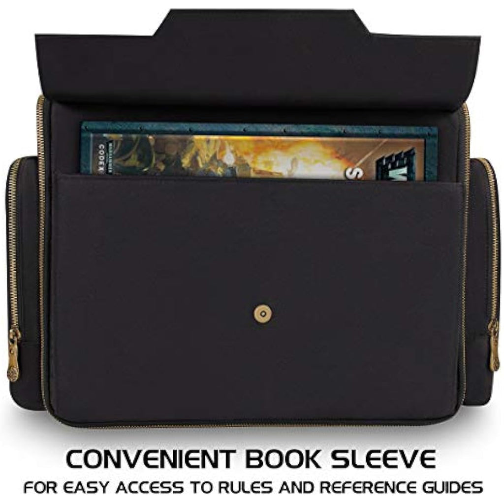 ENHANCE Portable Miniature Figure Storage and Carrying Case, 4 Foam Layers fits 108 Infantry Minis and Pick and Pluck - Book Sleeve and 2 Accessory Pockets for Measuring Tape, Dice and More