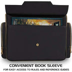 ENHANCE Portable Miniature Figure Storage and Carrying Case, 4 Foam Layers fits 108 Infantry Minis and Pick and Pluck - Book Sleeve and 2 Accessory Pockets for Measuring Tape, Dice and More