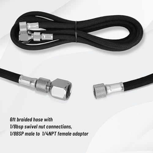 Fengda Airbrush FE-183K Precision Dual Action Airbrush Set for Gravity Feed with 3 Cup Sizes and 3 Nozzles (0.3, 0.5 and 0.8mm)