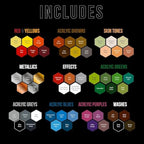 Wargames Delivered The Army Painter Mega Selection Model and Miniature Paint Set-Model Paints for Plastic Models-Miniature Painting Kit with 55 Model Paints, Mixing Bottles, Mixing Balls and Brushes