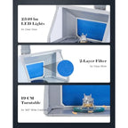 CO-Z Portable Airbrush Spray Booth with LED Lights, Folding Painting Booth with 19cm Turntable, Air Brush Booth with 9m³/min Fans 1.7m Vent for Model and Craft Painting T Shirt & Cake Decoration