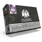 Grinning Gargoyle Fantasy Miniature Paint Set - 20x Miniature Paints including Brush - Starter Set for Tabletop Figures & DnD