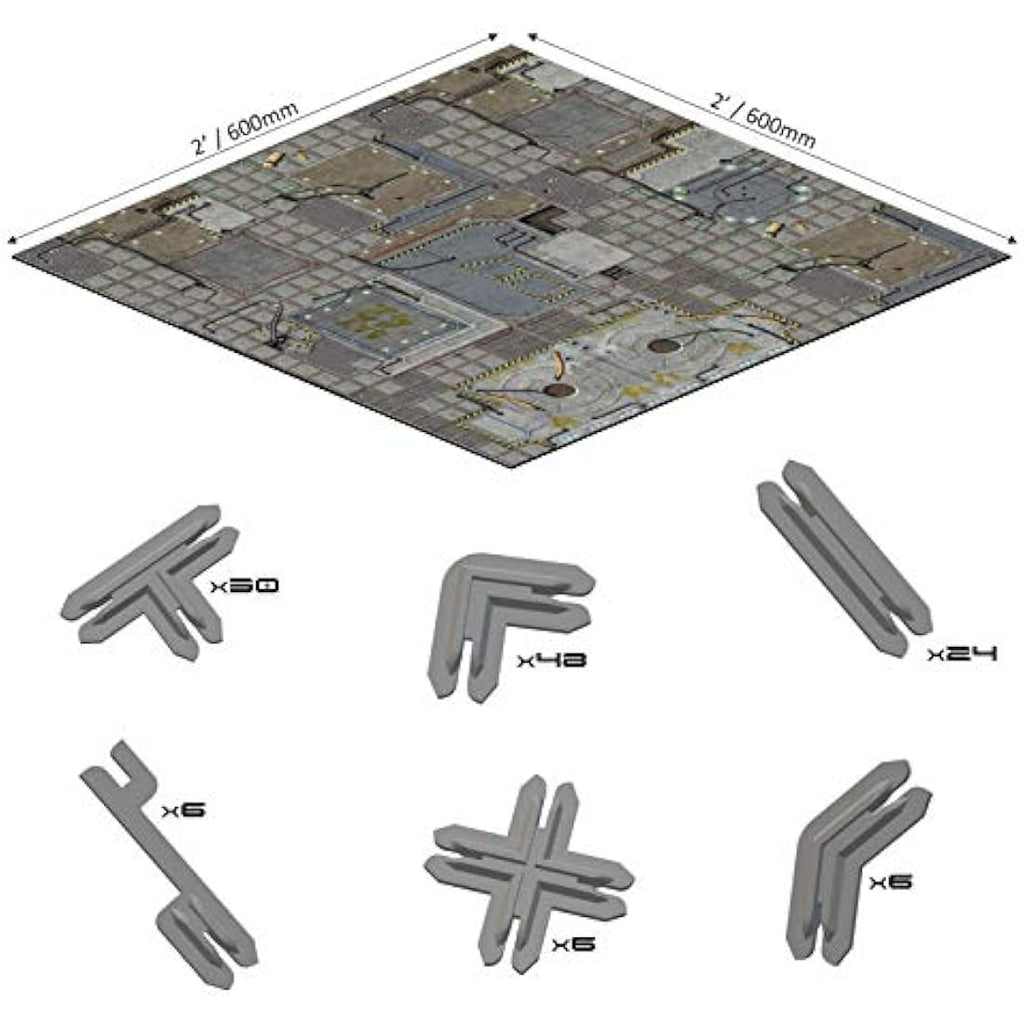 Battle Systems Sci-Fi Terrain - 28mm Modular 3D Space Terrain - Perfect for Wargaming and Roleplaying Tabletop Games - Full Colour Printed 3D 40K Multi Level Building Models (Frontier Core Set)