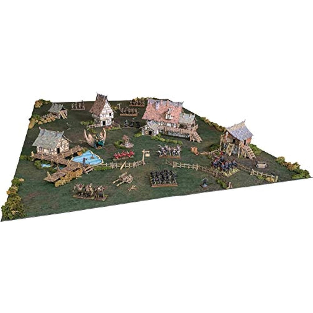 Battle Systems – Modular Fantasy Scenery – Perfect for Roleplaying and Wargames - Multi Level Tabletop Terrain for 28mm Miniatures – Colour Printed Model Diorama – (Village)