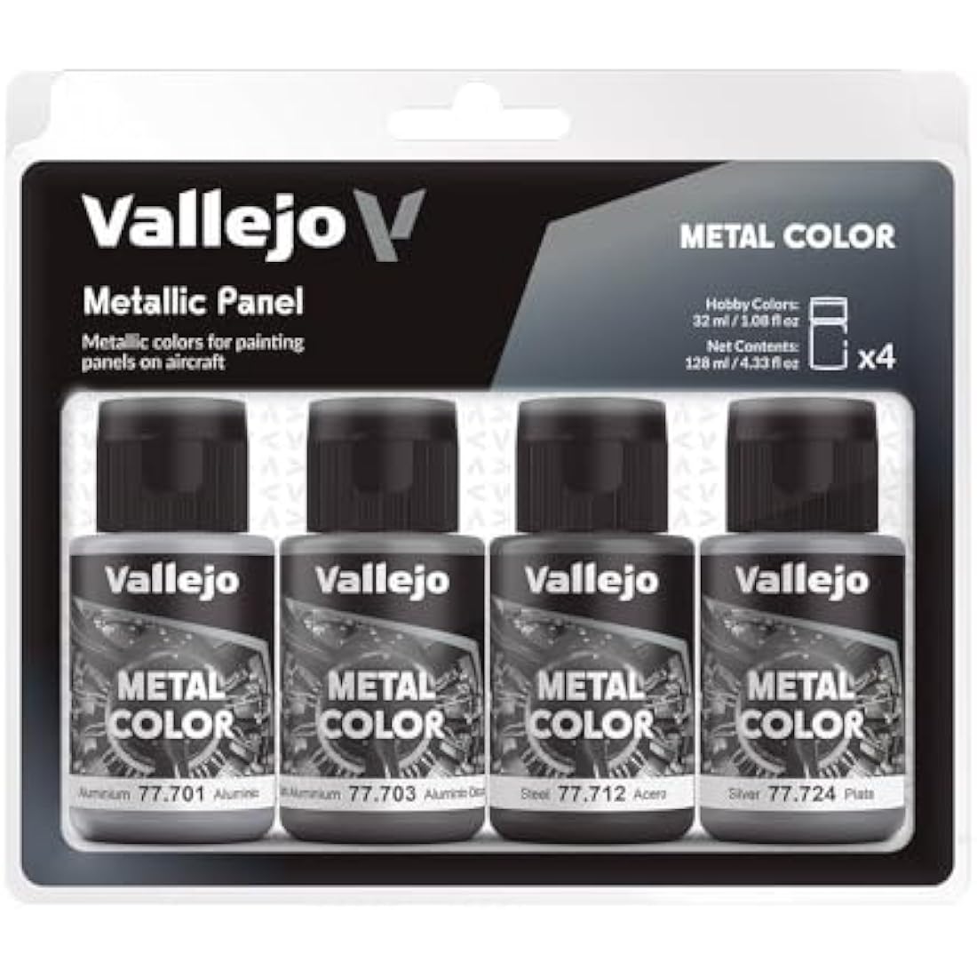 AV Vallejo Metal Color Set - Metallic Panel